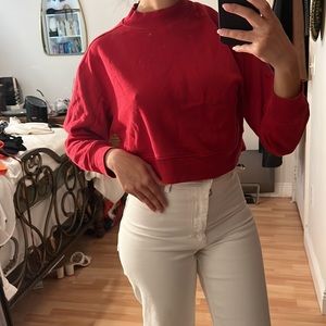 Forever 21 cropped sweatshirt. Red size s